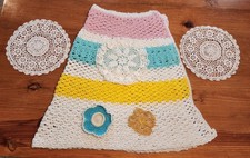 Handmade Assortment of Crochet Blanket, Doilies  Coasters