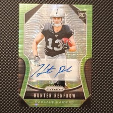 Panini Prizm Rookie Auto Neon Green Pulsar Hunter Renfrow #357 Raiders