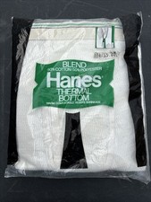 1977 Vintage 70s 80s Hanes Thermal Long Bottom Underwear L 38/40 cotton