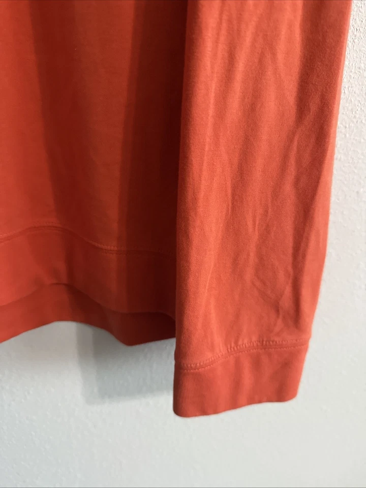Bobby Jones Pullover Quarter Zip Men's XL 93% Pima Cotton Orange Golf Sweater - Image 2 of 4