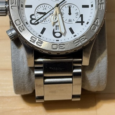 Nixon The 42-20 Chrono Minimize Silver White Chronograph Men's
