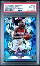 2024-25 Topps Chrome Sapphire Case Hit #SS2 - Alexandre Sarr (RC) - PSA 10