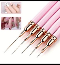 5-Piece Nail Art Liner Brushes Set Nail Art Fine Brush Nail Dotting Drawing