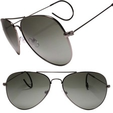 Classic Style Timeless Look Flexible Ear Loop Gunmetal Sunglasses Mens Womens