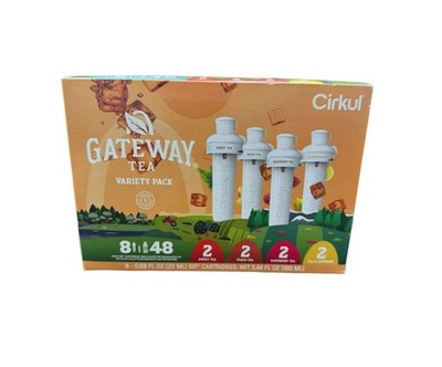 Cirkul Gateway Tea Flavored Water Cartridge Variety Pack 8 Pk EXP 5/26