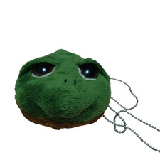 Plush Turtle Coin Purse Crossbody Bag 3D Novelty Chain Strap Round Cute 3 Inch