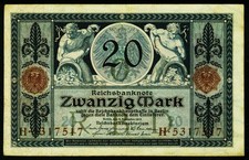 DEUTSCHLAND. 20 Mark 1915. 53.
