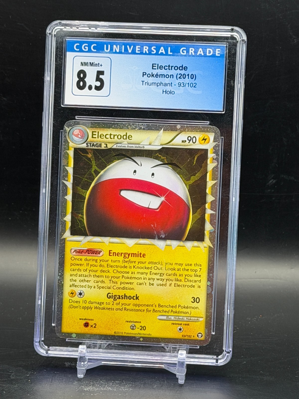 CGC 8.5 NM/MINT+ Electrode Triumphant 2010 Holo Pokemon 93/102