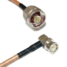 RG400 N MALE to BNC MALE ANGLE RF Cable FAST-SHIP LOT
