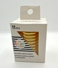 The Happy Planner Classic Metal Discs 11/Pkg- Gold Heart New