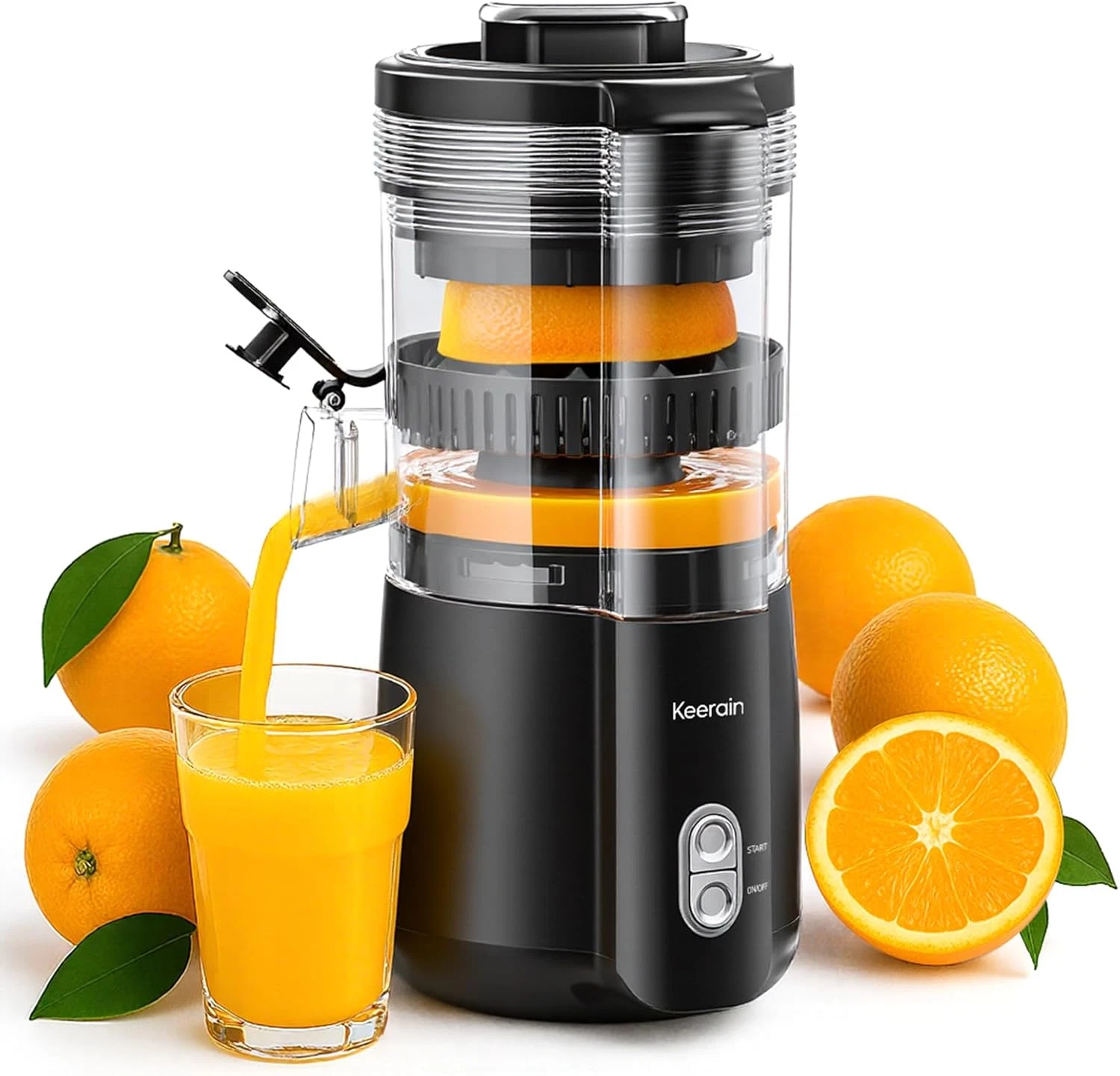 Automatic Electric Citrus Juicer with Cleaning Brush for Fresh Juice