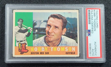 Rare 1960 BOBBY THOMPSON Signed Topps Baseball Card-BOSTON RED SOX-PSA