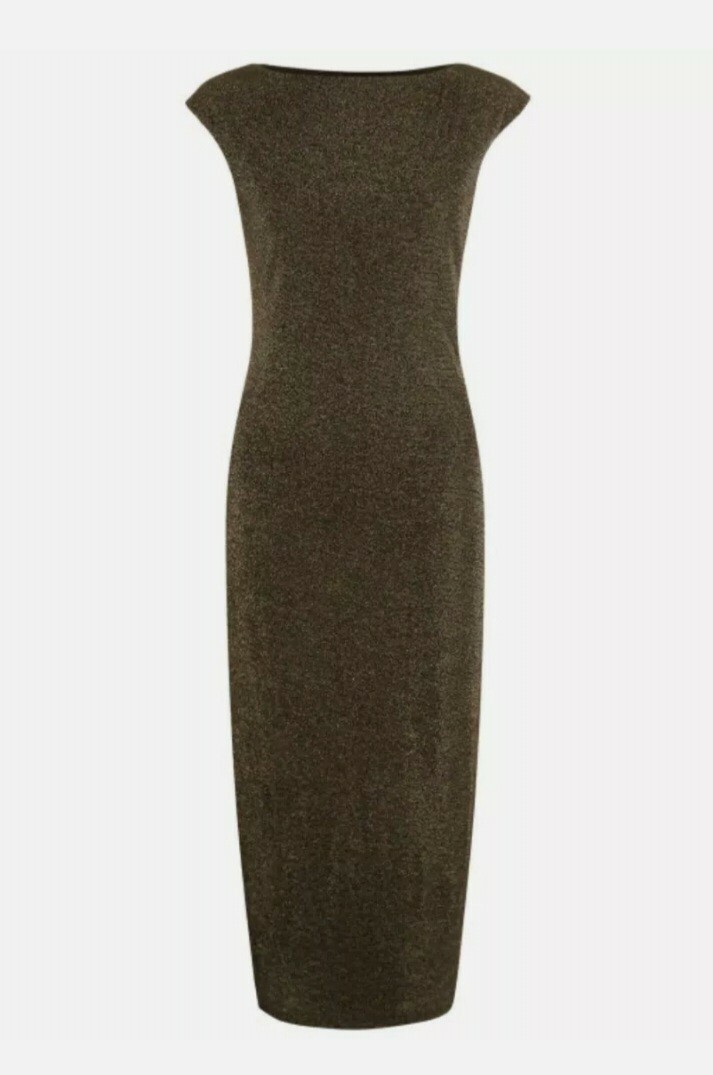 Ted Baker gold Sparkle dress Ted 2 US 6 | eBay