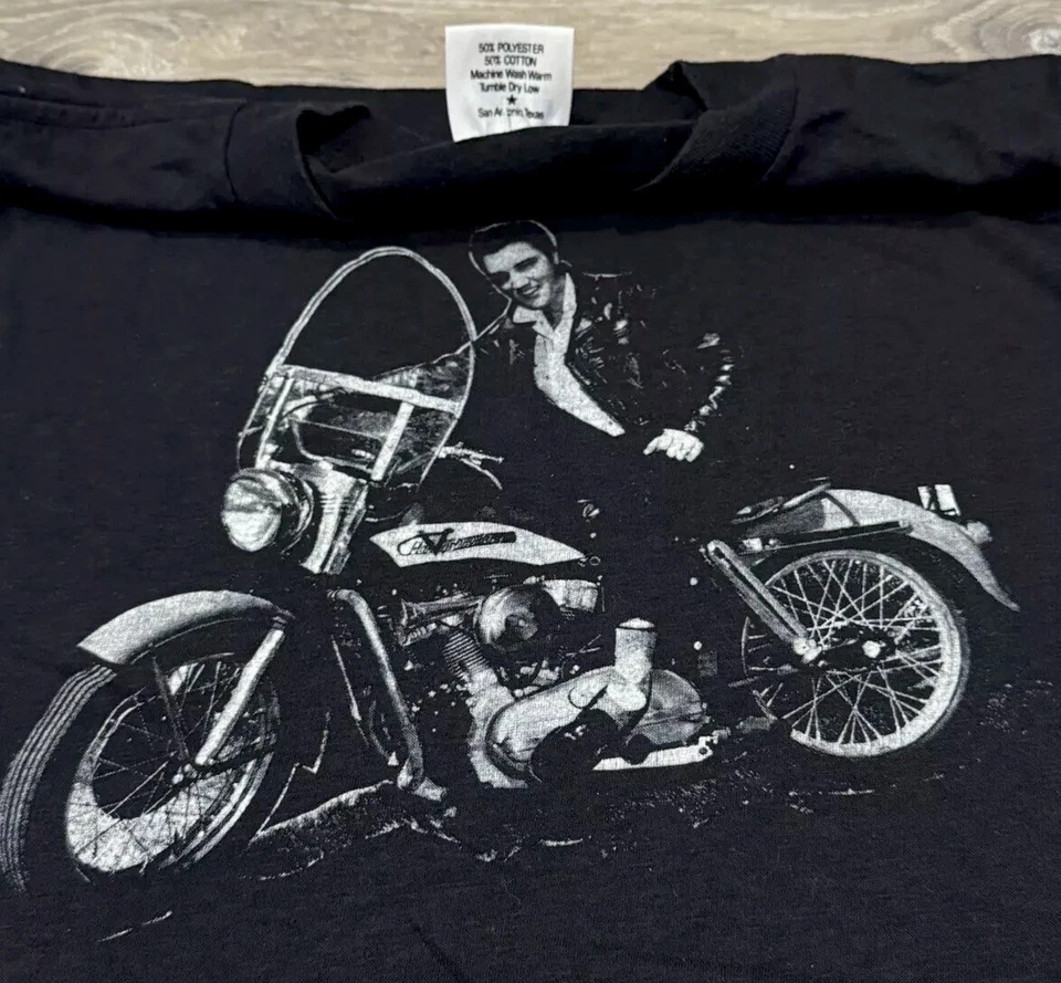 Camiseta sin mangas vintage años 70 ELVIS PRESLEY musculosa 50/50 talla L hecha en EE. UU. Foto 4 de 4