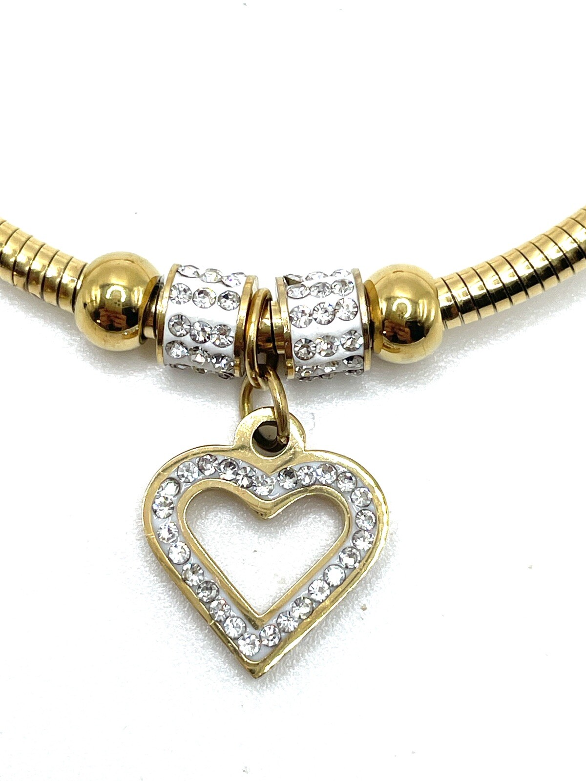 Swarovski Elements Gold Crystal Bangle Dangle Bra… - image 2