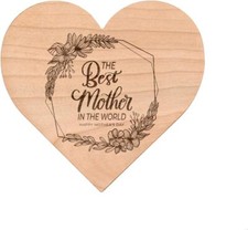 Heartfelt Heart-Shaped Wooden Coasters - 4"x4"x1/4" - Mother's Day Gift