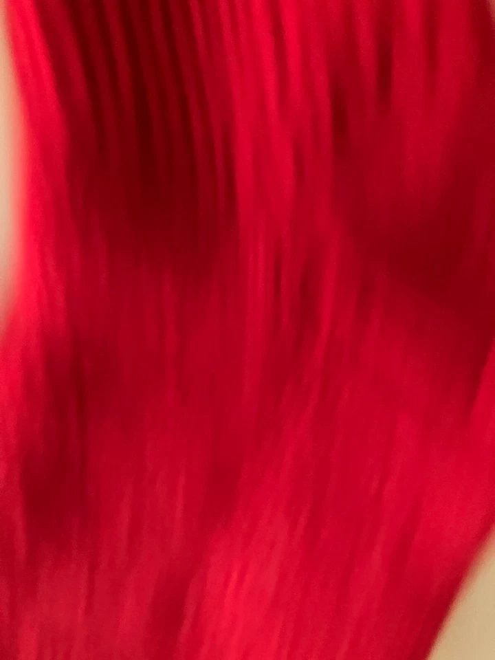 Meias de cama femininas 100% cashmere vermelhas macias feitas à mão M/G - Imagem 3 de 4