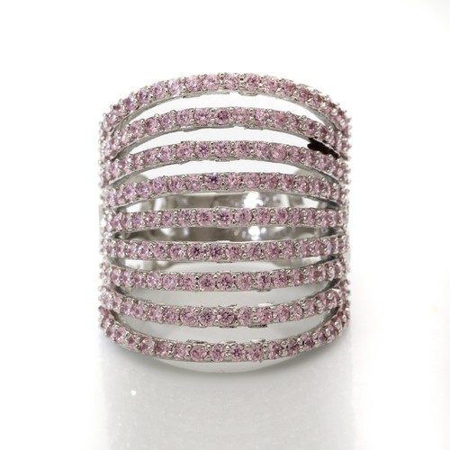 Umwerfend Cubic Zirkonia Nine Line Riesiges Hochzeit Damen Ring Variant Color - Bild 32 von 129