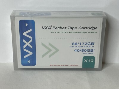 Exabyte VXA Packet Tape Cartridge 86/172 GB - New Sealed