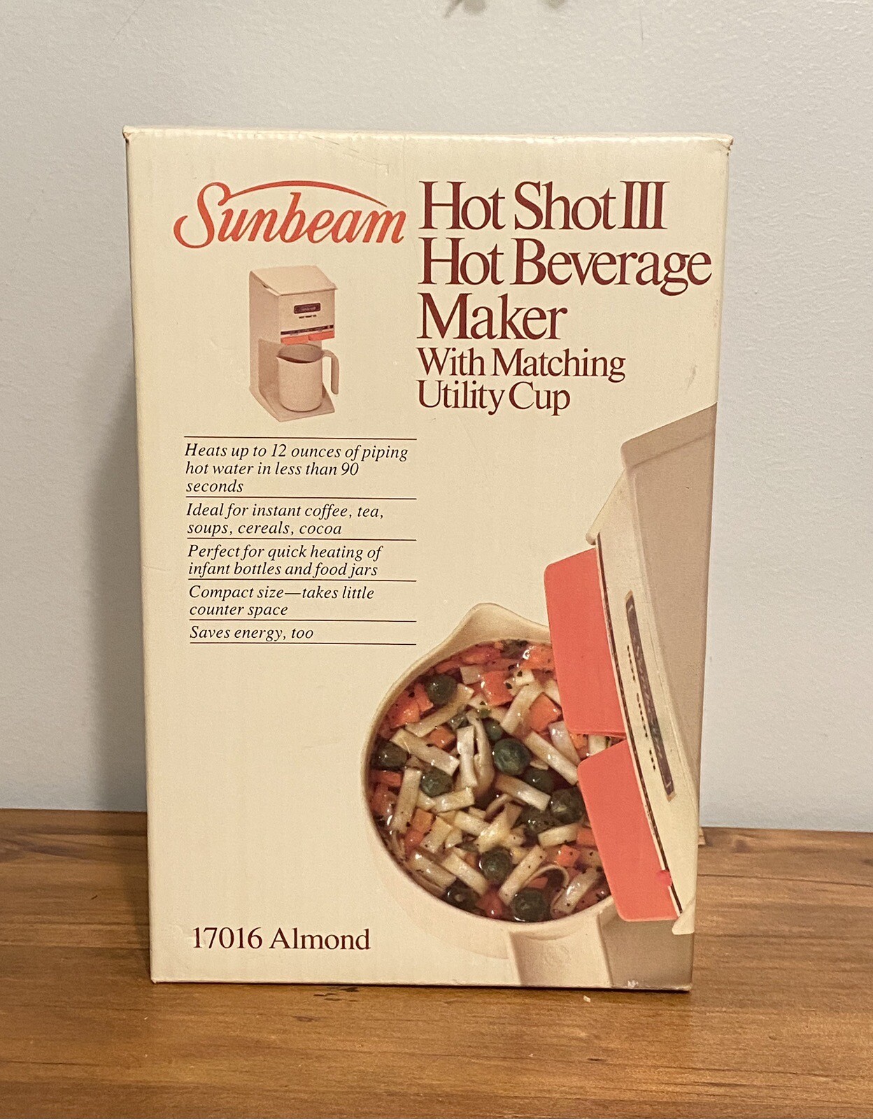 Vintage Almond Sunbeam Hot Shot lll Hot Beverage Maker w/ Matching