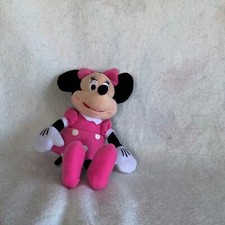 Walt Disney Plush Minnie Mouse Plush Stuffed Doll Pink Dress 11"