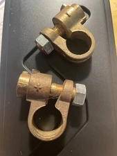 Battery Terminal SET (2) Connector Brass HD made in Europe positive negative