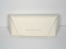MICHAEL KORS White Pebbled Leather Glasses SunGlasses Case