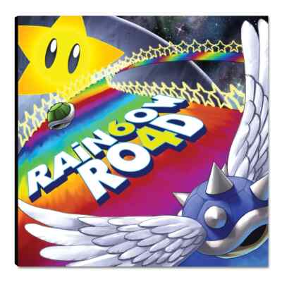 RAIN6OW RO4D (MARIO KART 64 LOFI) VINYL [NINTENDO] BLACK WITH WHITE/NEON PINK