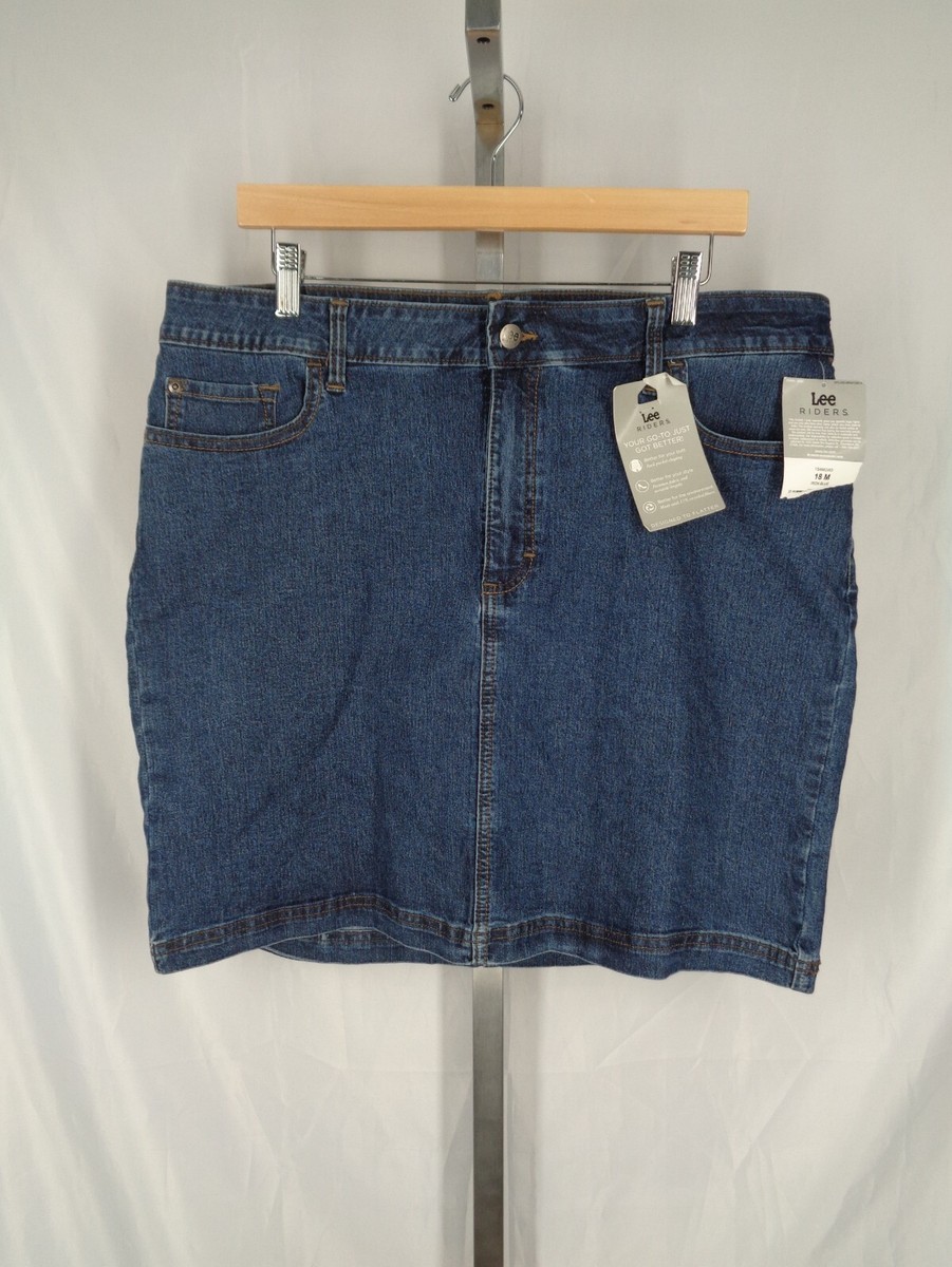 Lee Riders Midrise Jean Skort Skirt Size 18 New
