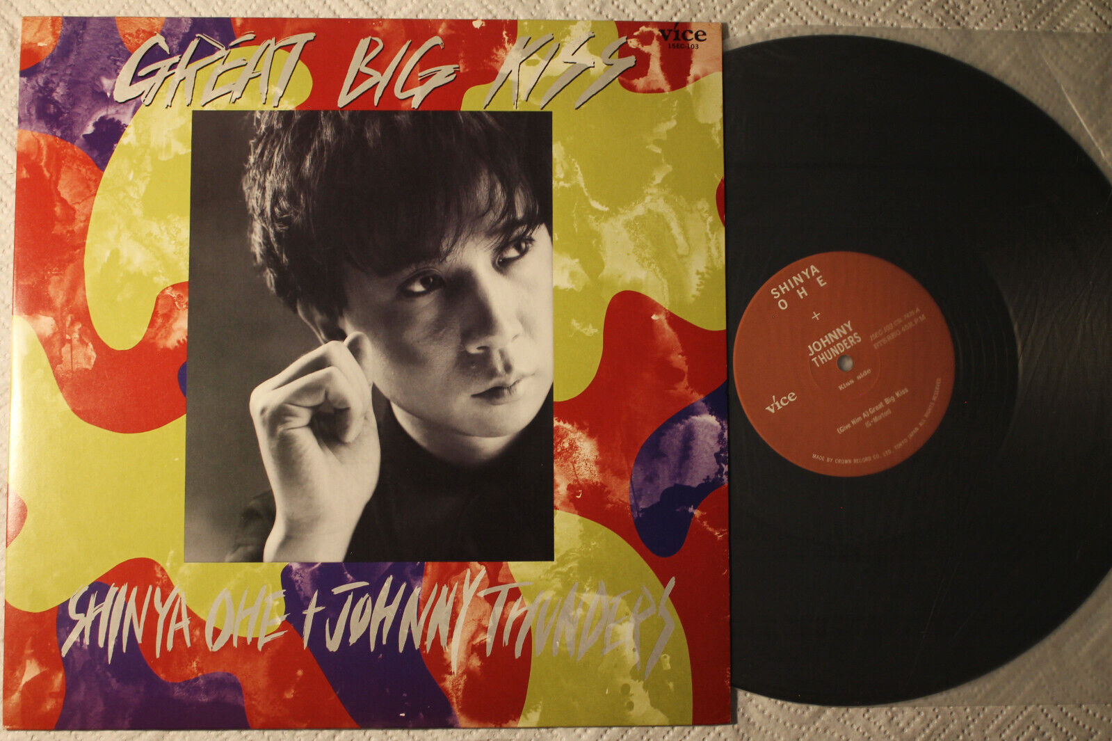 Shinya Ohe / Johnny Thunders – Great Big Kiss Japanese Vice 12" 1988 PUNK wave