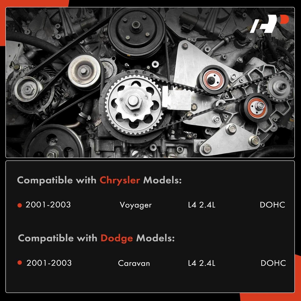 3Pcs Serpentine Belt Drive Component Kit for Chrysler Voyager 2001-2003 Dodge - Image 2 of 4