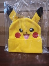 Pok mon Pikachu Knit Beanie Hat Ears Unisex One Size Fits Most OSFM HAT