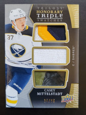 2018-19 UD Trilogy Casey Mittelstadt Honorary Triple Swatches 25/25 Last Print!