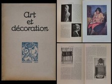 ART ET DECORATION 12 1921 - SALON D'AUTOMNE, RUHLMANN, CHAREAU, MALLET STEVENS