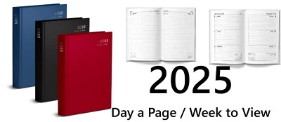 U. STATIONERY Outdated 2025 Diary A4/A5/A6 Page A Day/Week To View Diary Hardback Cover