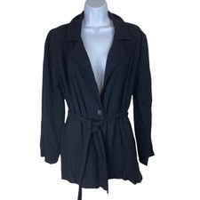 Skylar + Madison Linen Blend Fully Lined Jacket S