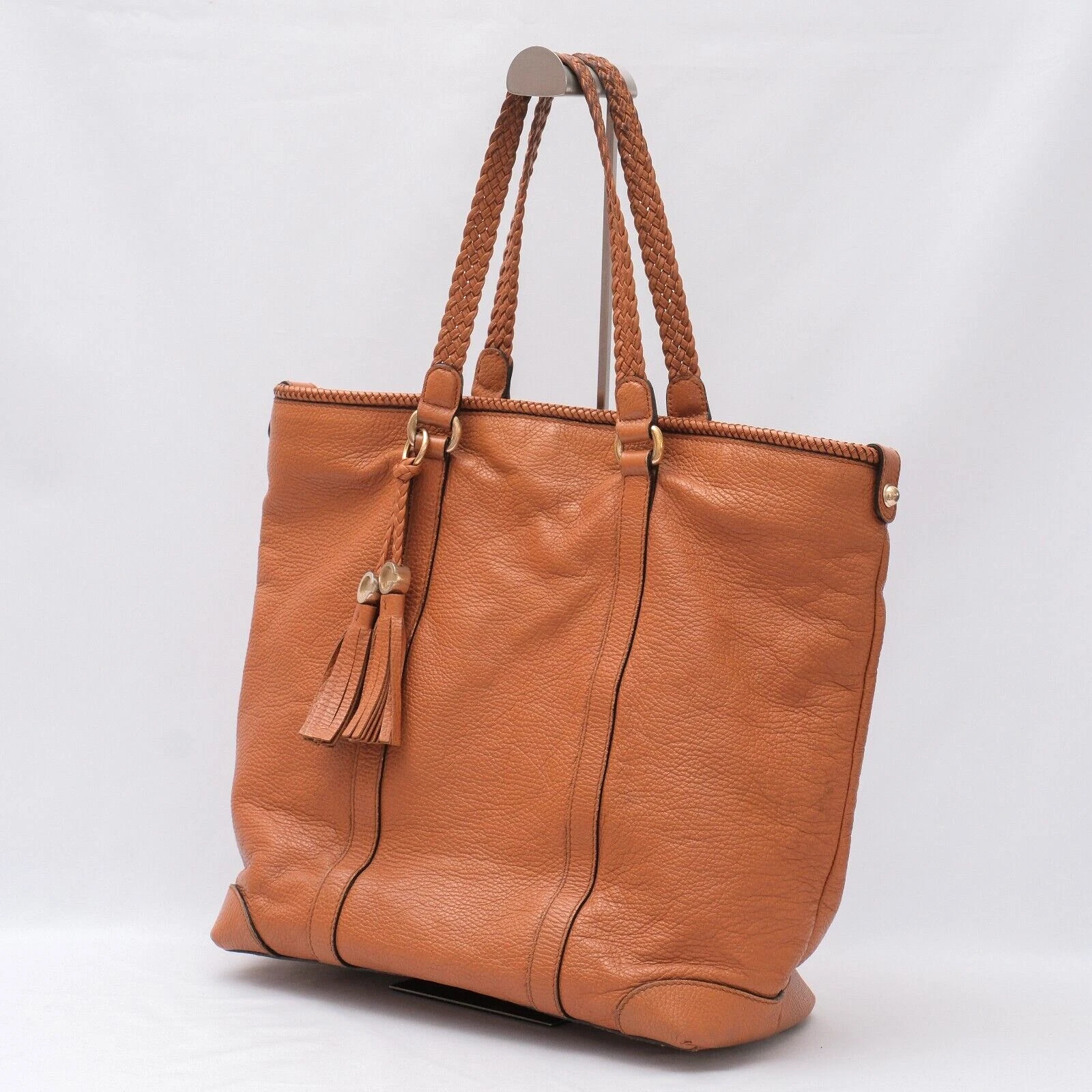 Sac à main bandoulière fourre tout GUCCI Marrakech cuir tressé authentique