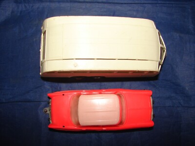 Simca Chambord Et Caravane Norev 1/43 – Bordeaux/Crème – Made In France – état Parfait