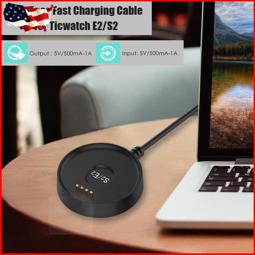 USB Smart Watch Fast Charger Cradle Charging Dock Cable for Ticwatch E2/S2