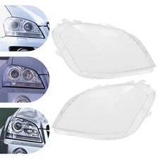 For 2006-2008 Mercedes Benz ML Class W164 Pair Clear Headlight Lens Covers