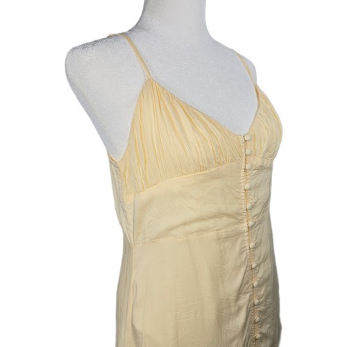 Oak + Fort Cream Romance/Coquette Button Midi Dress, Women's Small