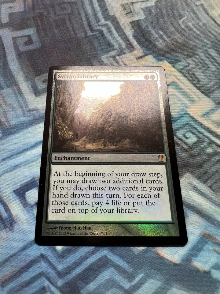 MTG Foil Sylvan Library EX/LP Commander's Arsenal - Image 2 of 4