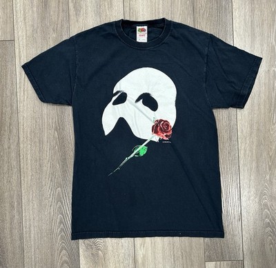 Vintage Phantom of the Opera Mask Black Medium T-Shirt