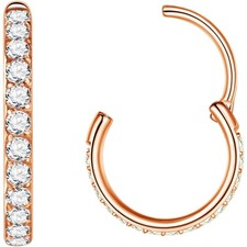 Nasenring Zirkonia 1 Stück 10mm Edelstahl Septum Clicker Piercing Schmuck