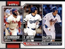 2026 Topps #84 National League Leaders HRs (Schwarber / Ohtani / Soto)