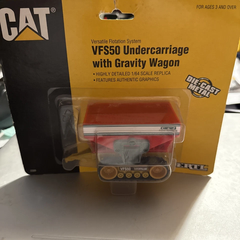 1996 Vintage ERTL CAT VFS50 Undercarriage with Gravity Wagon 1/64 - Image 3 of 4