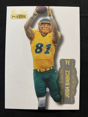 2022 Wild Card Matte Football #MB-124 Josh Babicz Silver North Dakota State