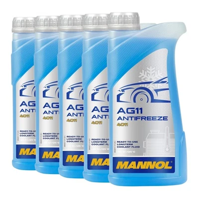MANNOL Liquide Antigel AG11 Prêt À L’Emploi Longlife, 5x1 L - Photo 1/4