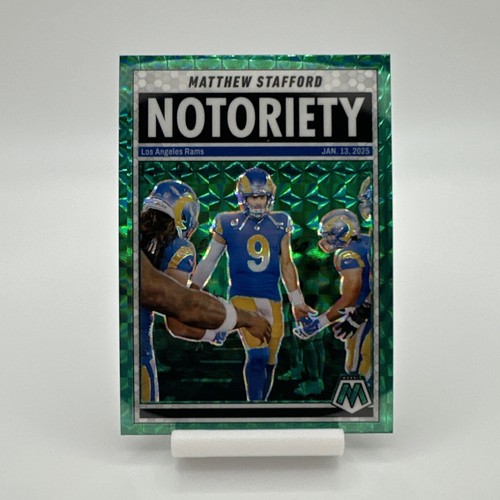 2025 Panini Mosaic - Notoriety Matthew Stafford #7 Green Mosaic Prizm LA Rams