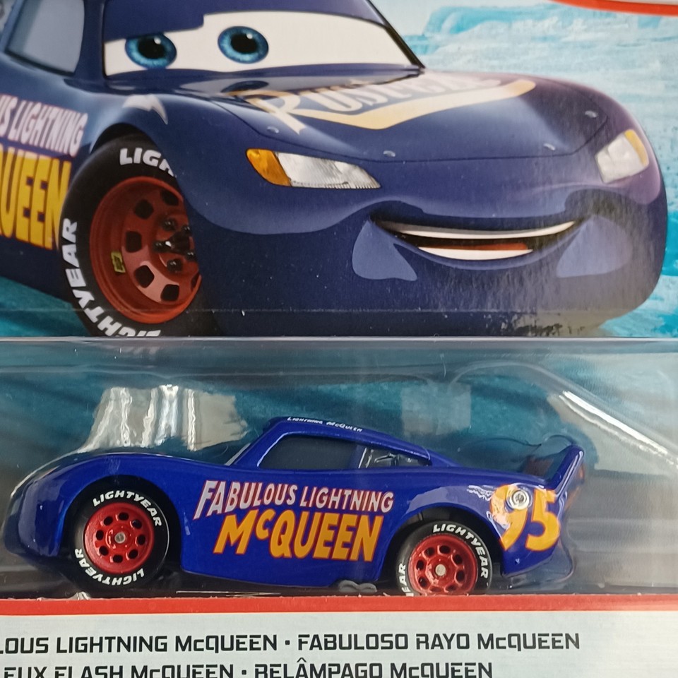 2019 DISNEY PIXAR CARS *FABULOUS LIGHTNING McQUEEN #95* *RUST-EZE BLUE ...